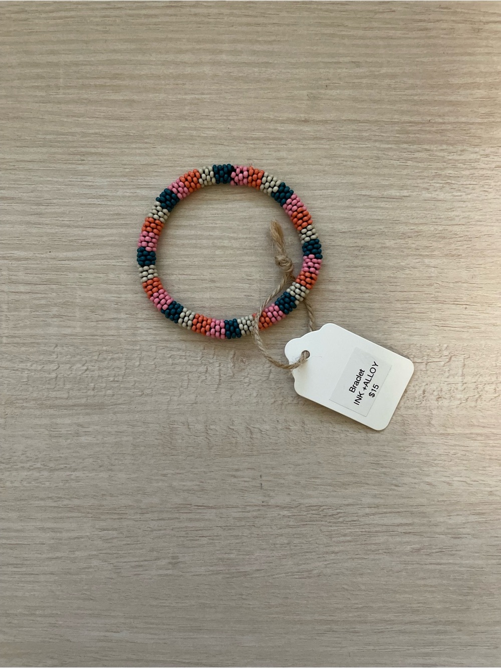 INK + ALLOY Hot Pink Red Multi Stripe Slide and Stack Bracelet
